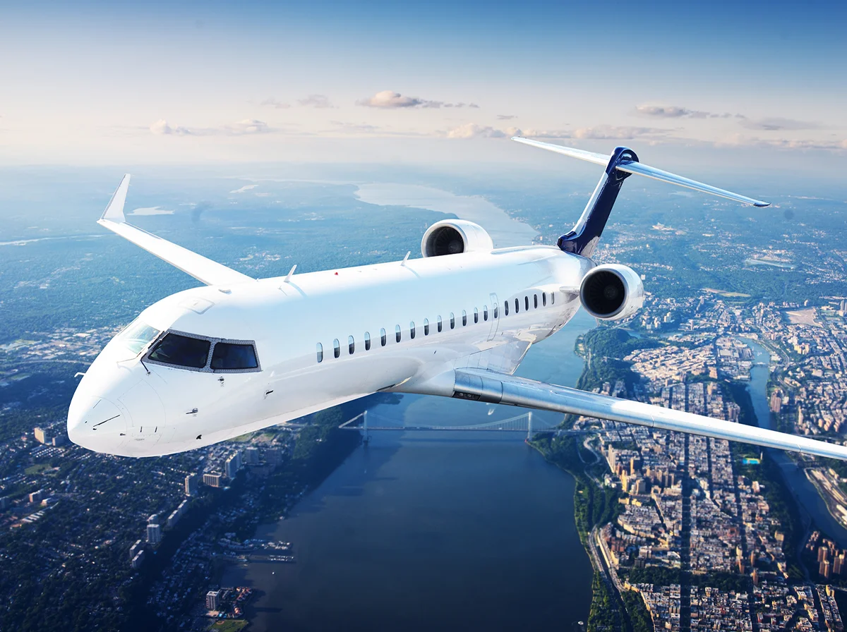 Commercial jet cabin interior